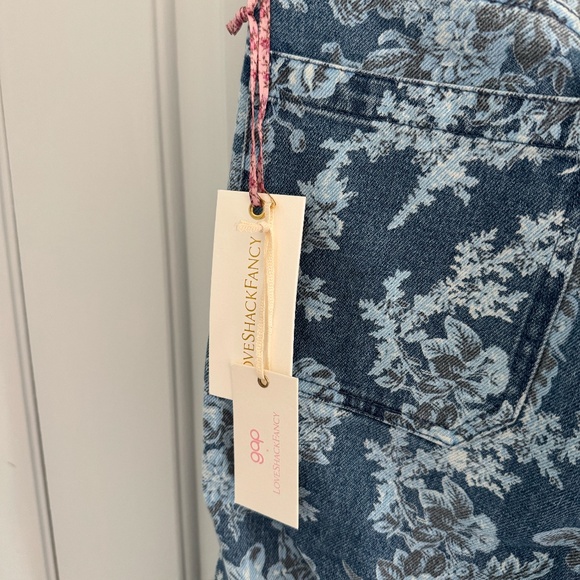 Gap × LoveShackFancy High Rise Floral ‘70s Flare Jeans - Picture 5 of 7